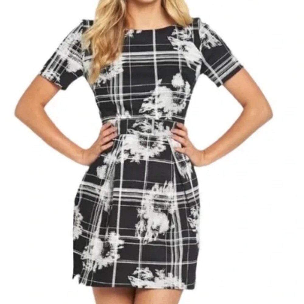 French Connection black And white mini dress size 4